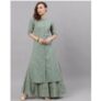 AKS Floral Print Button-Up Kurta