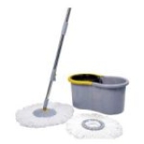 Spin Mop Set with Easy Wheels and Additional Refill